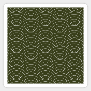 Waves (Olive Green) Sticker